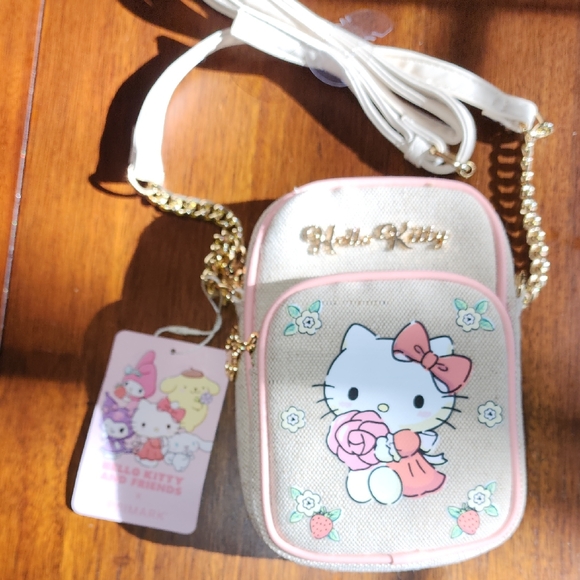 Hello Kitty Handbags - Hello Kitty Cream and Pink Crossbody Bag